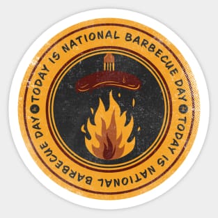 Today is National Barbecue Day Badge Sticker